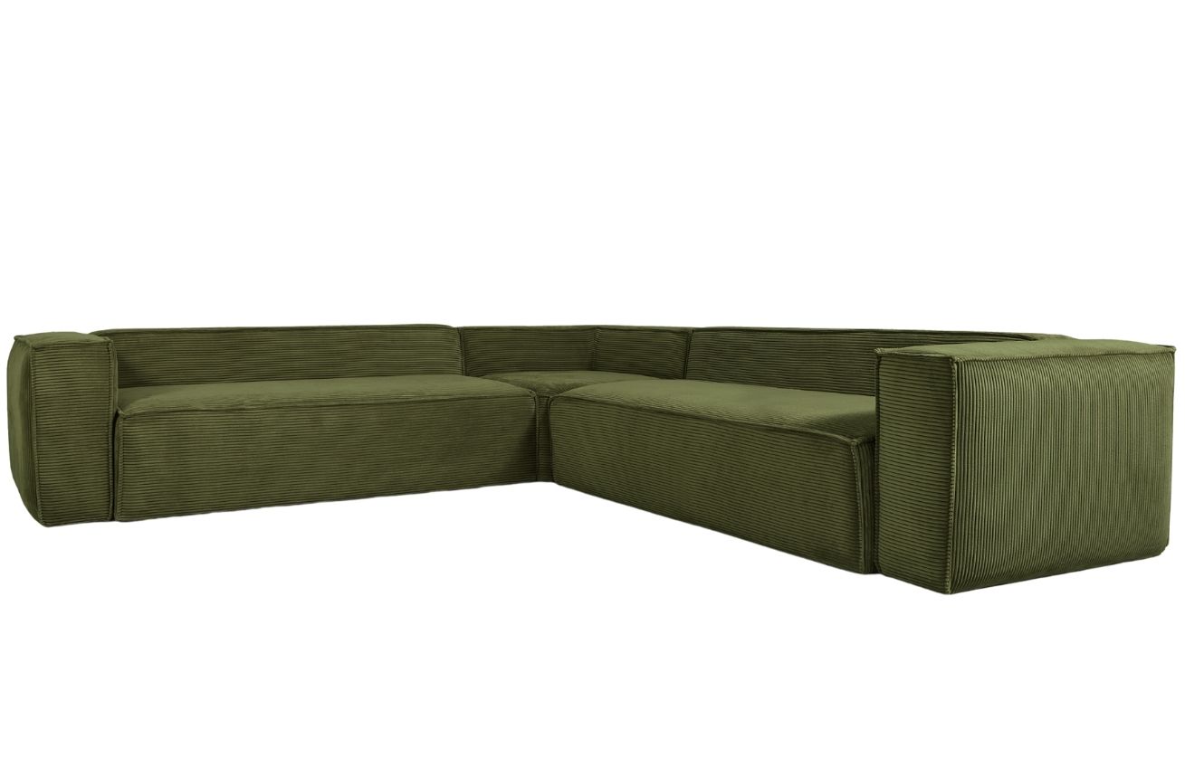 Kave Home Manšestrová rohová pohovka Blok 320 cm