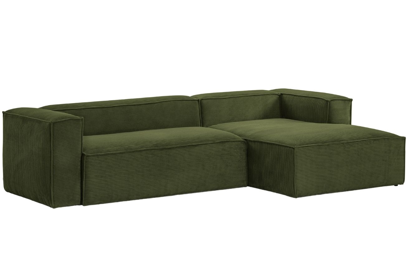 Kave Home Manšestrová rohová pohovka Blok 300 cm