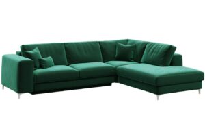 Devichy Sametová rozkládací pohovka Rothe 302 cm