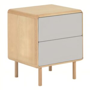 Jasanový noční stolek Kave Home Anielle 50 x 45 cm