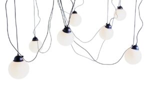 Nordic Design Opálově bílé skleněné závěsné světlo Dion Multi VII.