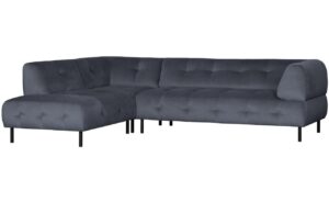 WOOOD Sametová rohová pohovka Doyle 267 cm
