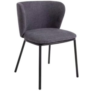 Kave Home Tmavě šedá jídelní židle Ciselia