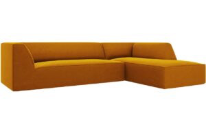 Micadoni Sametová rohová pohovka Ruby 273 cm