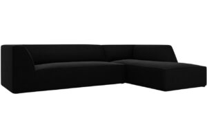 Micadoni Sametová rohová pohovka Ruby 273 cm