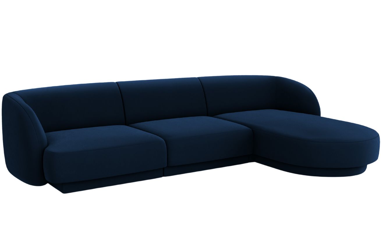 Micadoni Sametová rohová pohovka Miley 255 cm