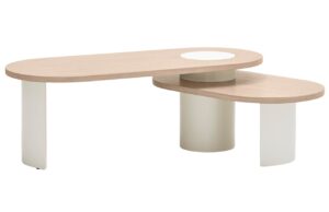 Bílý konferenční stolek Teulat Nori 120 x 85 cm