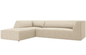 Micadoni Manšestrová rohová pohovka Ruby 273 cm