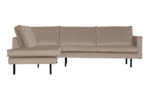 WOOOD Sametová rohová pohovka Raden 266 cm