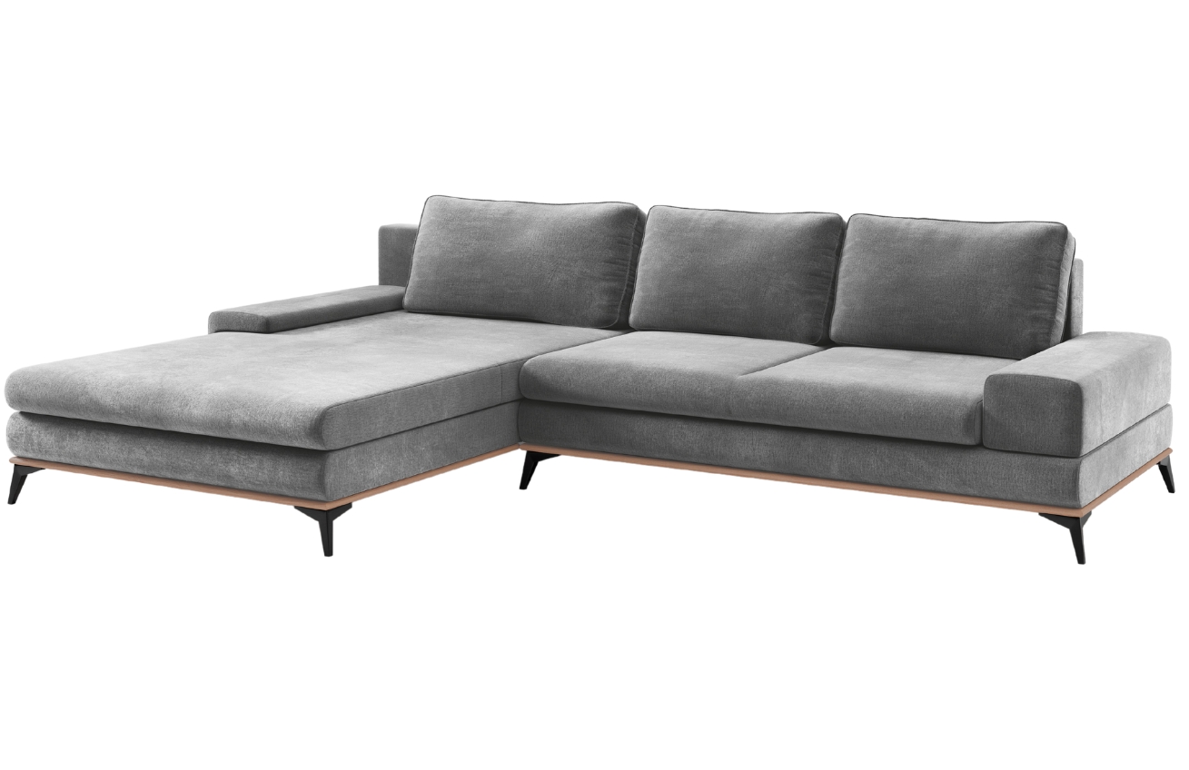 Windsor & Co Sametová rozkládací pohovka Astre 315 cm