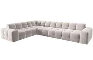 Micadoni Sametová rohová pohovka Kendal 332 cm