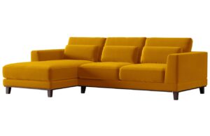 Windsor & Co Sametová rohová pohovka Leon 260 cm