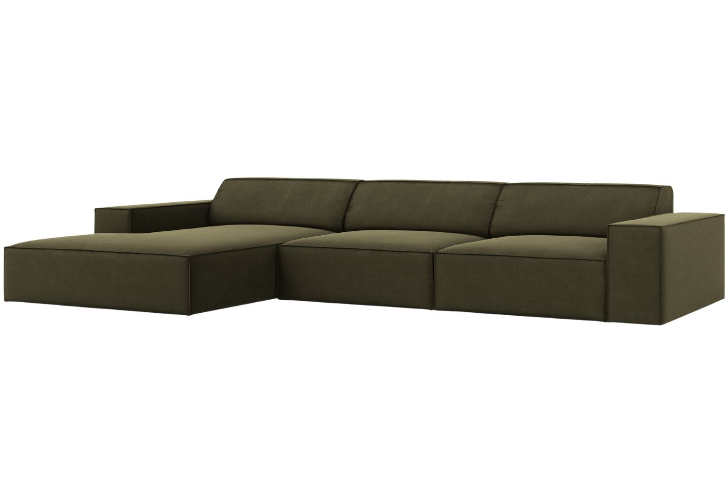 Micadoni Sametová rohová pohovka Jodie 284 cm