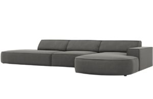 Micadoni Sametová rohová pohovka Jodie 342 cm