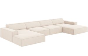 Micadoni Sametová rohová pohovka Jodie 364 cm