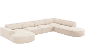 Micadoni Sametová rohová pohovka Jodie 364 cm