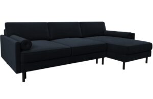 Micadoni Sametová rozkládací pohovka Scott 212 cm