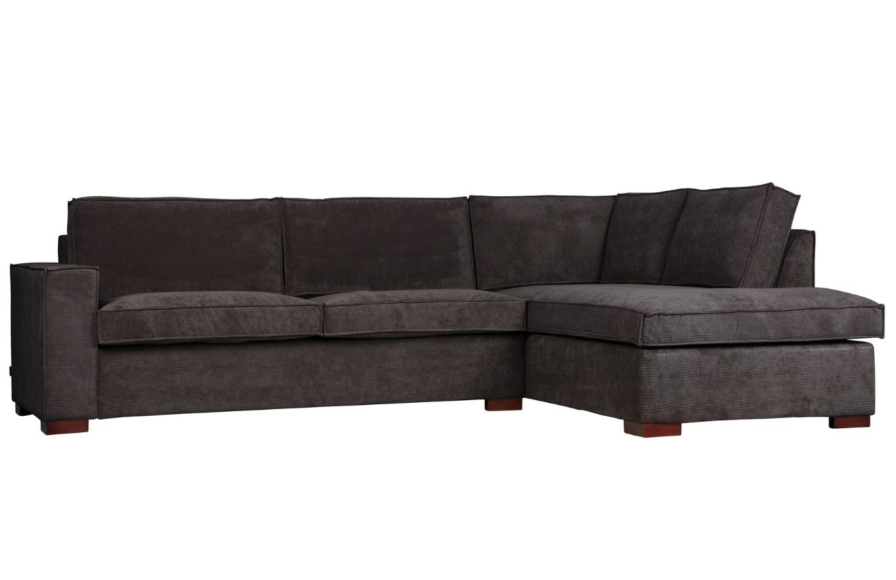 WOOOD Manšestrová rohová pohovka Edison 283 cm