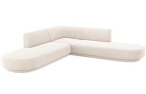 Micadoni Sametová rohová pohovka Miley 248 cm