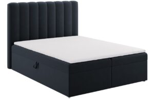 Micadoni Sametová boxspring postel Kelp 160 x 200 cm