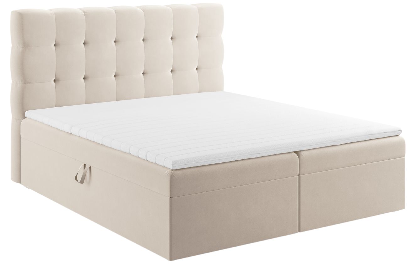 Micadoni Sametová boxspring postel Mamaia 160 x 200 cm