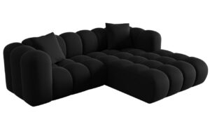 Windsor & Co Sametová rohová pohovka Halley 242 cm