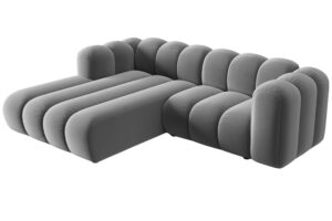 Micadoni Sametová rohová pohovka Lupine 228 cm