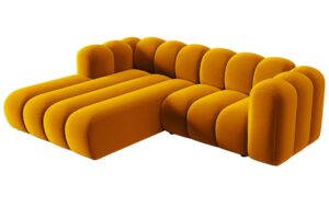 Micadoni Sametová rohová pohovka Lupine 228 cm