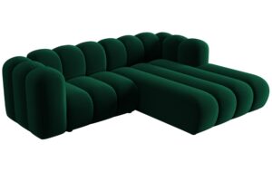 Micadoni Sametová rohová pohovka Lupine 228 cm