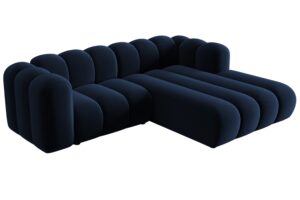 Micadoni Sametová rohová pohovka Lupine 228 cm