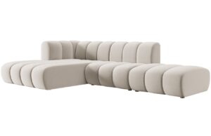 Micadoni Sametová rohová pohovka Lupine 294 cm