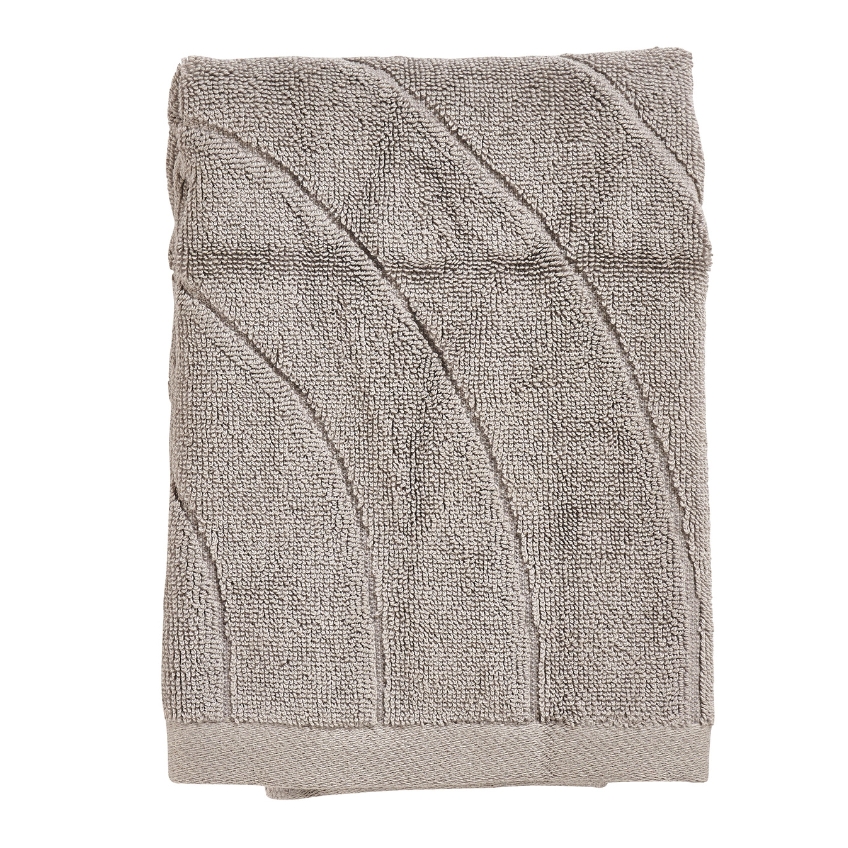 Zone Denmark Tmavě šedý bavlněný ručník Time 50 x 70 cm