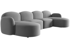 Micadoni Sametová rohová pohovka Blair 354 cm