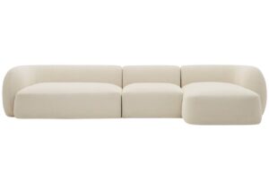 Kave Home Béžová rohová pohovka Martina 377 cm