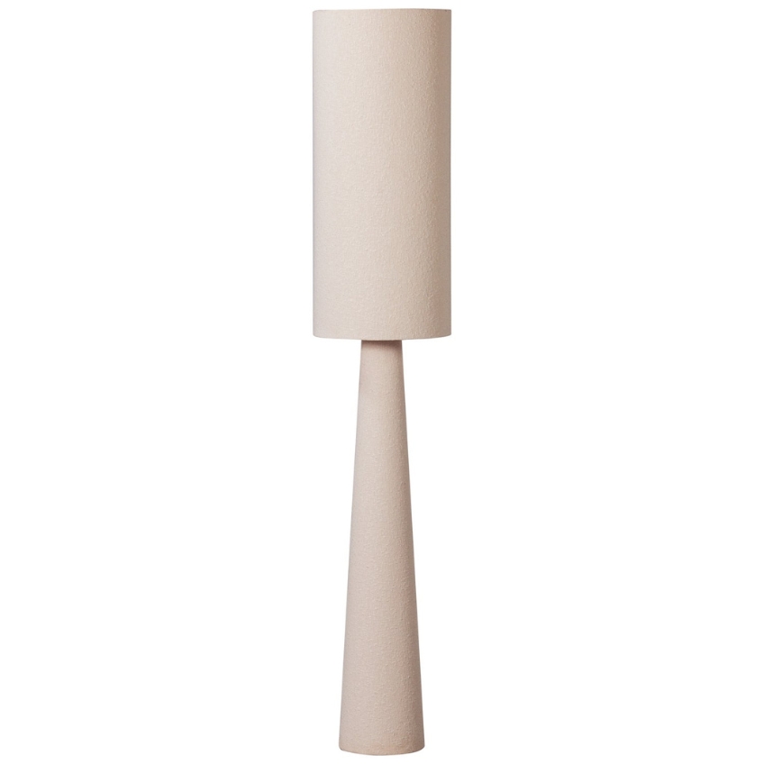 WOOOD Béžová bouclé stojací lampa Lofa 187 cm
