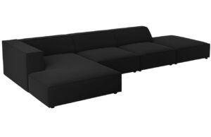 Cosmopolitan Design Sametová rohová pohovka Arendal 341 cm