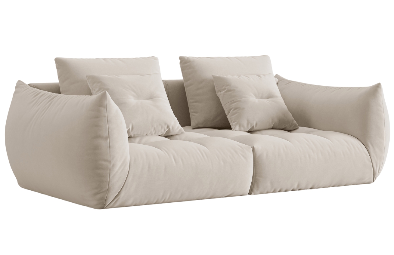 Micadoni Sametová pohovka Bloom 232 cm