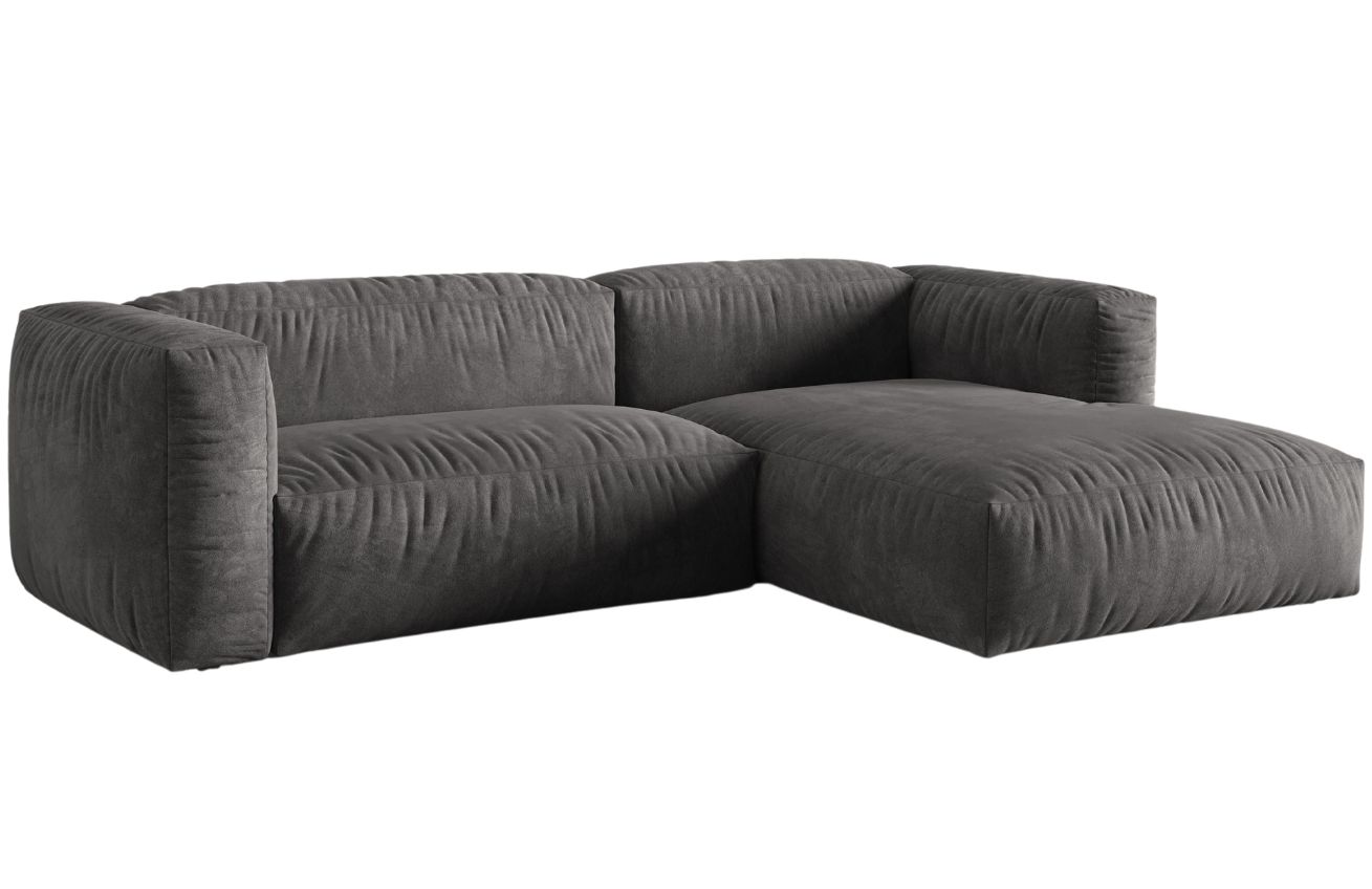 Micadoni Sametová rohová pohovka Martina 280 cm