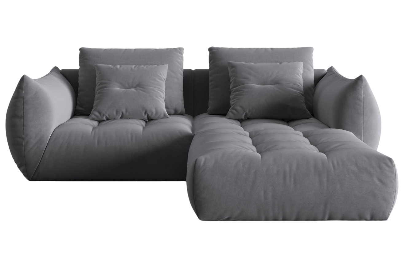 Micadoni Sametová rohová pohovka Bloom 232 cm