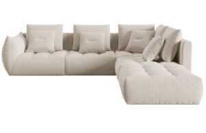 Micadoni Sametová rohová pohovka Bloom 316 cm