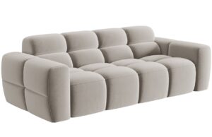 Micadoni Sametová pohovka Lisa 216 cm