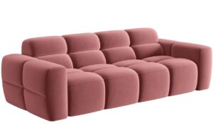 Micadoni Sametová pohovka Lisa 256 cm