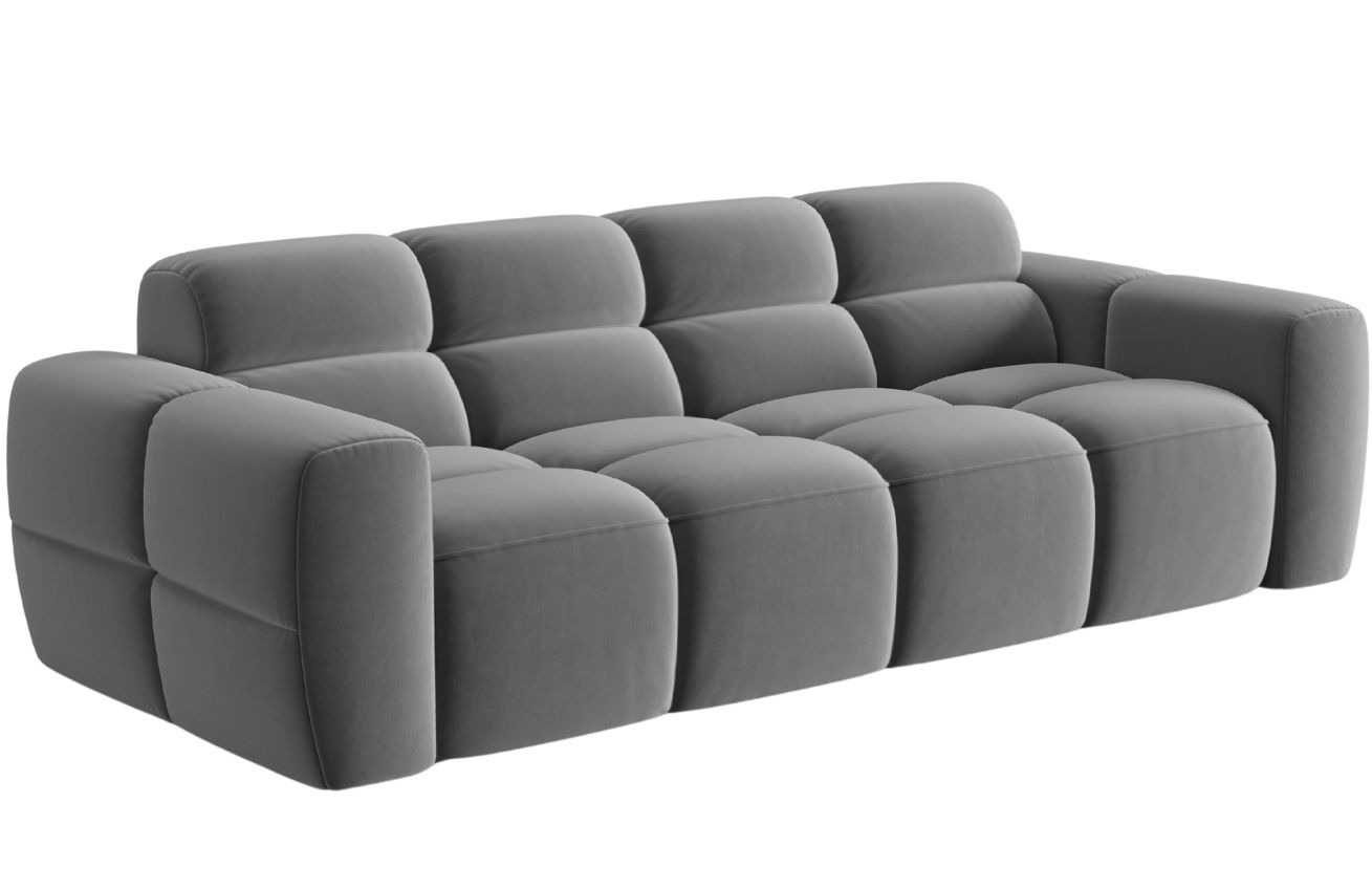 Micadoni Sametová pohovka Lisa 256 cm