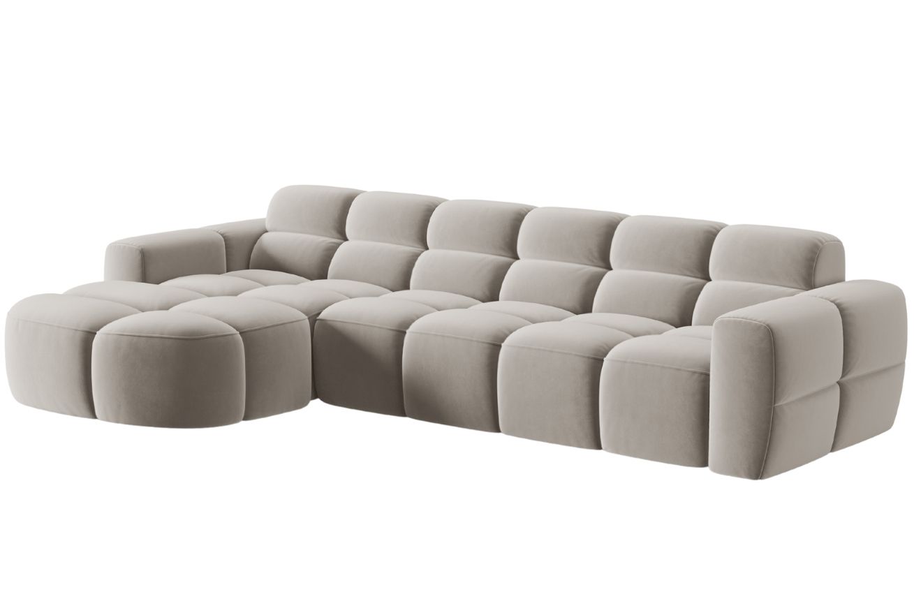 Micadoni Sametová rohová pohovka Lisa 310 cm