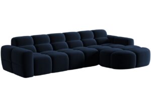 Micadoni Sametová rohová pohovka Lisa 310 cm