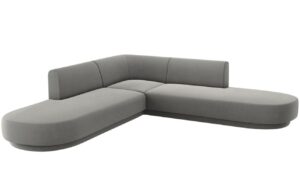 Micadoni Sametová rohová pohovka Miley 248 cm