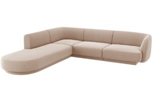 Micadoni Sametová rohová pohovka Miley 255 cm