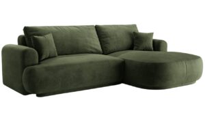 Micadoni Sametová rozkládací pohovka Ella 271 cm