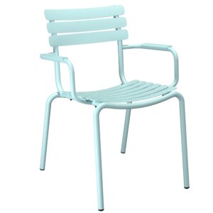 Houe Tyrkysová kovová zahradní židle Alua s područkami