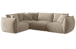 Micadoni Sametová rohová pohovka Chris 295 cm